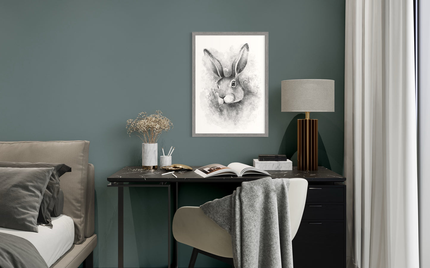 Hare Art Print, Wall Decor Poster