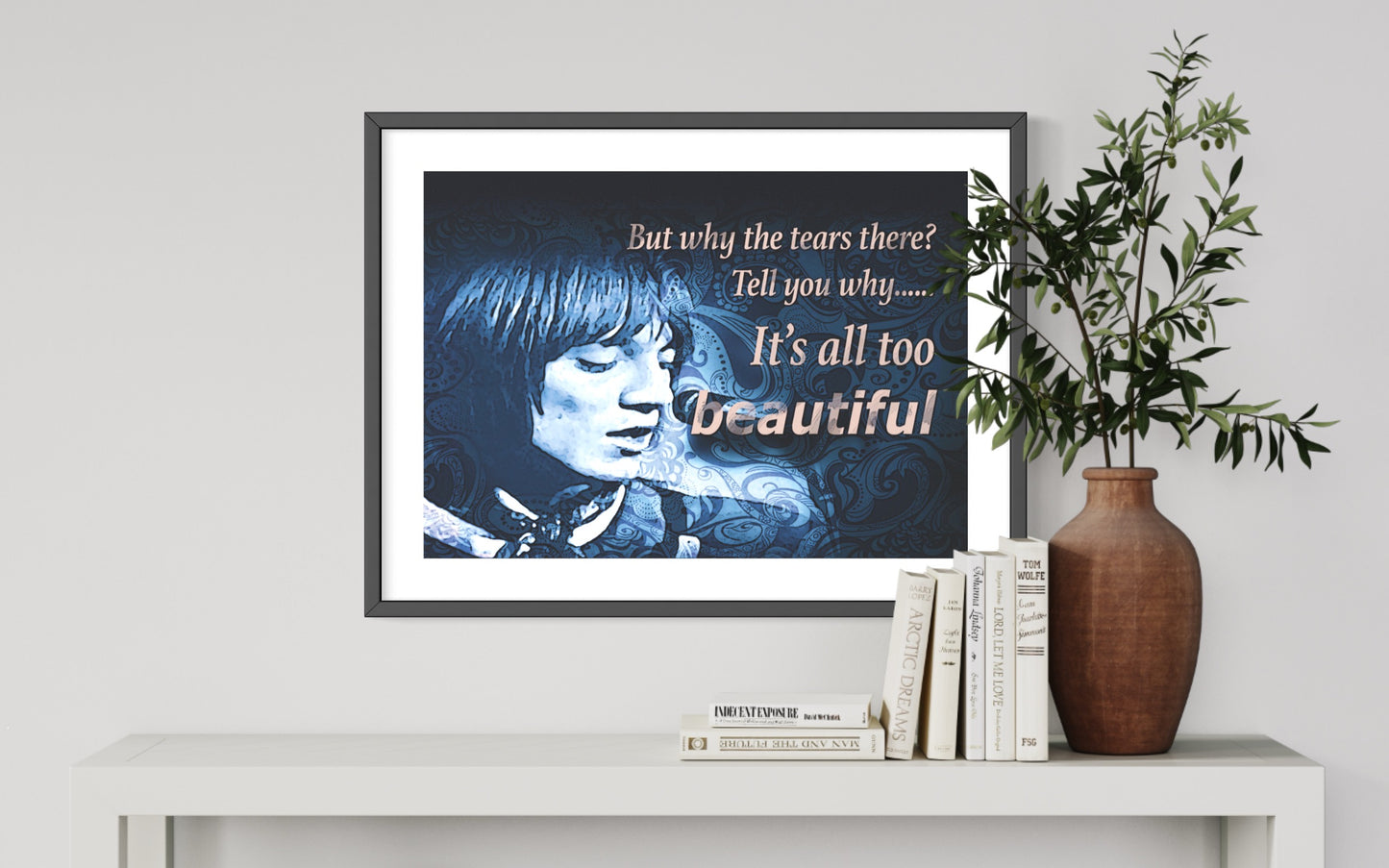 Steve Marriot Portrait and Lyrics Poster Art Print