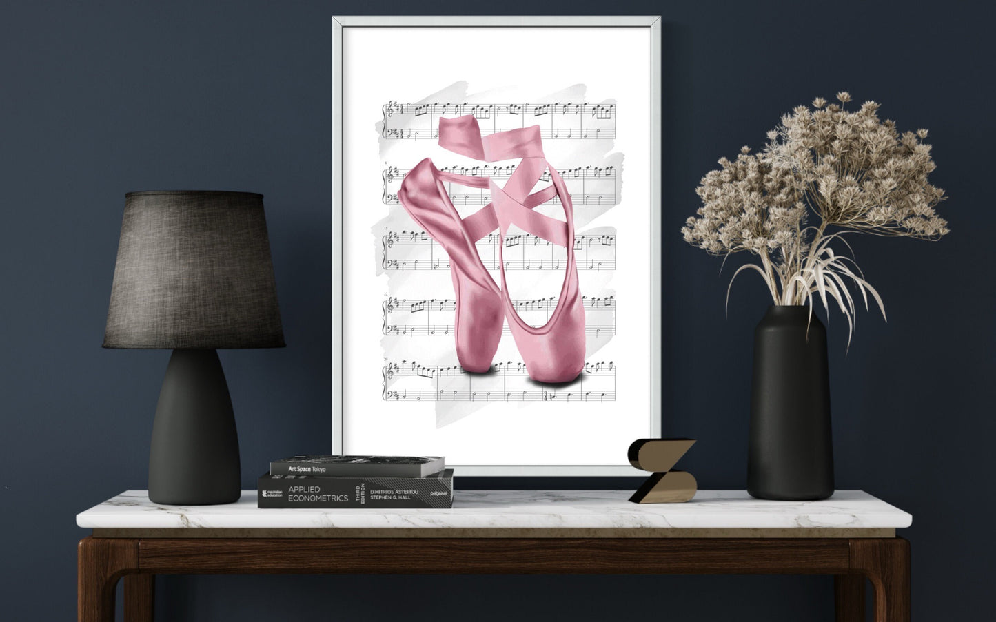 Ballet Shoes Art Print in Pink or Blue, Ballet Slippers Wall Art