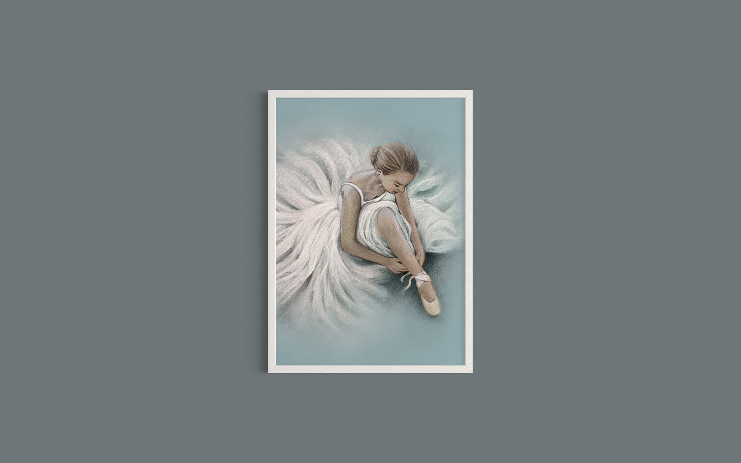 Ballet Dancer Art Print in Pastel
